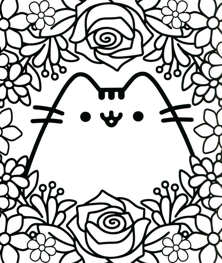 Kolorowanka Pusheen wiosna